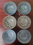 Set Of Ooh La By Bia Stoneware Albin 6" Soup Bowls Damask Imperial Mix. Fixed Price $49.99.