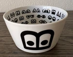 Ikea Glodande Deep Bowl Black Eyes Walter Van Beirendonck Abstract #23102 Htf. Fixed Price $28.00.