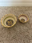 Meridiana Ceramiche Set: Nesting Bowls Floral Painted Italy MC62. Fixed Price $30.00.
