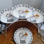 Pasta Chef Design 7/8'' Bowls Set Of 4. Fixed Price $36.54.