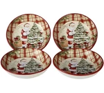 Certified International Holiday Wishes Pasta Bowls, 9 Set Of Four. Fixed Price $39.99.