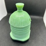 Vtg 1999 Martha Stewart By Mail Le Smith Jadeite Honey Pot/bowl With Lid. Fixed Price $99.99.