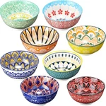 8 Pcs Colorful Ceramic Bowl Set 10 Oz 4.75'' Porcelain Kitchen Soup Cereal Servi. Fixed Price $34.11.