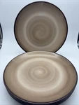 (4) Sango Nova Brown 4933 Dinner Plates 11-1/4 Stoneware Set Of Four. Fixed Price $34.00.