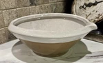 Creative Co-op Stoneware Mixing Bowl White Beige DF4871 Microwave Safe 8.34". Fixed Price $25.00.