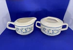 Lenox Temperware Dewdrops Sugar Bowl & Creamer Set Usa. Fixed Price $26.00.
