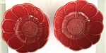 Lot Bordallo Pinheiro Bowl 4-1/4 X 2-1/4 Red Water Lily Glossy Vintage Ceramic. Fixed Price $50.00.