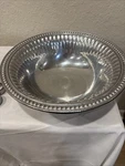 Wilton Armetale Pewter Flutes And Pearls Round Salad Serving Bowl 11.5". Fixed Price $40.00.