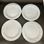 Set Of 4 Laurie Gates Stoneware Valencia White Wash Terra Cotta 8.75 Salad Plate. Fixed Price $35.59.