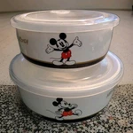 Nwt Disney Zrike Mickey Mouse 2 Bowls Small And Large With Lids. Fixed Price $29.74.