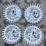 Four (4) Better Homes & Garden Melamine 8.6" X 1.6" Dinner Bowl Set Blue. Fixed Price $32.00.