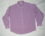 Izod Mens 17 1/2 X 34/35 Red White Blue Gingham Button-down Classic Stretch. Fixed Price $20.82.