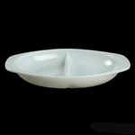 Vintage Pyrex 13" Oval Divided Vegetable Bowl White #1063,. Fixed Price $14.99.