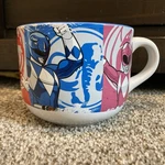 Power Rangers 2016 Vandor 20OZ Ceramic Soup Mug Bowl Blue Interior. Fixed Price $14.99.