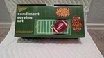 Boston Warehouse Touchdown Chip & Dip Set- Super Football Tray 3 Bowls. Fixed Price $17.98.