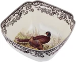 Woodland Deep Square Serving Bowl, Pheasant Motif Seasonal Tableware For Thank. Fixed Price $185.55.