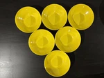 6 Piece Vintage Mustard Yellow Fruit, Veggie Or Cereal Bowls Capming 70S Retro. Fixed Price $9.99.