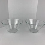 2 New Ikea Glass Bowls Hagberg/m Design 10.5 Fruit Salad Centerpiece. Fixed Price $50.39.