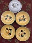 Bia Cordon Bleu Black Olives Stems Dipping Sauce Bowls Set Of 5. Fixed Price $15.00.