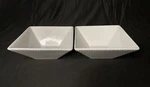 Set Of 10 Strawberry Street Beaded White Square Soup Cereal Bowls 6-1/2. Fixed Price $16.99.