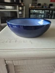 Sango Nova Blue #4934 Two Tone 8.75" Ceramic Pottery Serving Bowl Salad Pasta. Fixed Price $16.95.