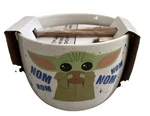 Star Wars The Mandalorian Child Ramen Bowl With Chopsticks-disney. Fixed Price $17.00.