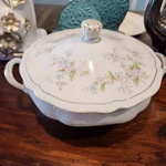 Antique Ca 1900S Vienna VNN15 Porcelain Lidded Round Serving Bowl 1/5 Austria. Fixed Price $28.00.