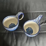 Polish Pottery Bowl W/loophandle 16OZ Ceramika Artystyczna Unikat Cobalt Poppies. Fixed Price $79.00.