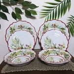 Christmas Gatherings Melamine Dinnerware Set Of 6 Holiday 2-EA Salad Bowl. Fixed Price $59.25.