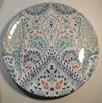 16 Pc Waverly Home Green Paisley Melamine 8 Plates Bowls Outdoor Dining. Fixed Price $45.95.
