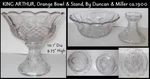 Eapg Duncan & Miller Rare King Arthur Orange Bowl Stand C1900,FRUIT. Fixed Price $81.00.