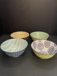 Set Of 4 Certified International Chelsea Mixed Color Patterns Bowls Cereal Soup. Fixed Price $29.99.