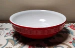 Emile Henry Cerise Provencale Red Pasta Bowl France 7.50" Pristine. Fixed Price $30.00.