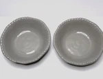 2 Tommy Bahama Gray Melamine Soup Salad Cereal Bowls Nautical Rope Style Trim. Fixed Price $17.95.