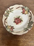 222 Fifth Yuletide Celebration Serving Bowl Poinsettia Christmas China Holiday. Fixed Price $24.99.