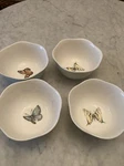 Lenox 4-BUTTERFLY Meadow Bowl Cereal Dessert Rice Cream 4.75 Mixed Colors. Fixed Price $16.00.