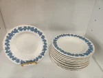 Wedgwood Embossed Queensware Blue Lav. Scalloped Edge 8" Bowl - 10 Available. Fixed Price $12.00.