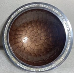 Julia Knight Classic 15 Round Bowl Chocolate Mother Of Pearl Aluminum Handma. Fixed Price $89.99.