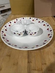 Pampered Chef Simple Additions "dots" Three Bowl & Serving Condiment Dish *. Fixed Price $31.50.