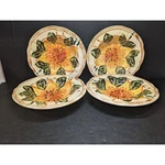 Tabletops Unlimited Boulevard Soup Bowls, Hibiscus, Set Of 4, Hand Painted. Fixed Price $12.00.