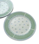 Sango Sabrina #8840-45 Salad Dessert Plates Green W/ Blue Accents Vguc Set Of 3. Fixed Price $25.00.