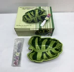 Boston Warehouse Sunset Palms Dip Bowl And Spreader New Leaf Design. Fixed Price $16.51.