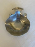 Vintage Trinket Footed Dish The Wilton Co Seashell Shape Bowl Silvertone Metal. Fixed Price $8.95.