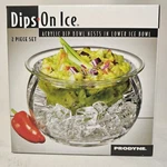 Prodyne Dips Ice Acrylic Condiment Serving Bowl Clear 16OZ. Fixed Price $11.20.