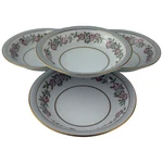 Noritake 5433 Berry Sauce Bowls Set Of Vtg Dark Pink And Gray Floral Japan. Fixed Price $17.49.