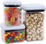 Pop Airtight Food Storage Containers W/ Lids Push Button Seal Bpa-free Kitchen. Fixed Price $21.77.