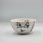Mulberry Home Collection Sports Novelty Ceramic Bowl Baseball With Silly Face. Fixed Price $25.00.