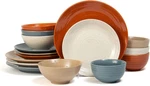 Siterra Painter's Palette 16-PIECE Stoneware Dinnerware Set Service For 4, Cer. Fixed Price $83.26.