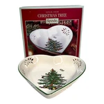 Spode Christmas Tree Heart Serving Bowl Tray 7" Dish Festive Holiday Decor New. Fixed Price $12.50.