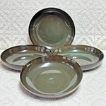 Luzerne Pasta Soup Bowls 9" Brown Olive Microwave Oven Freezer Safe Set 4 Exc+. Fixed Price $25.84.